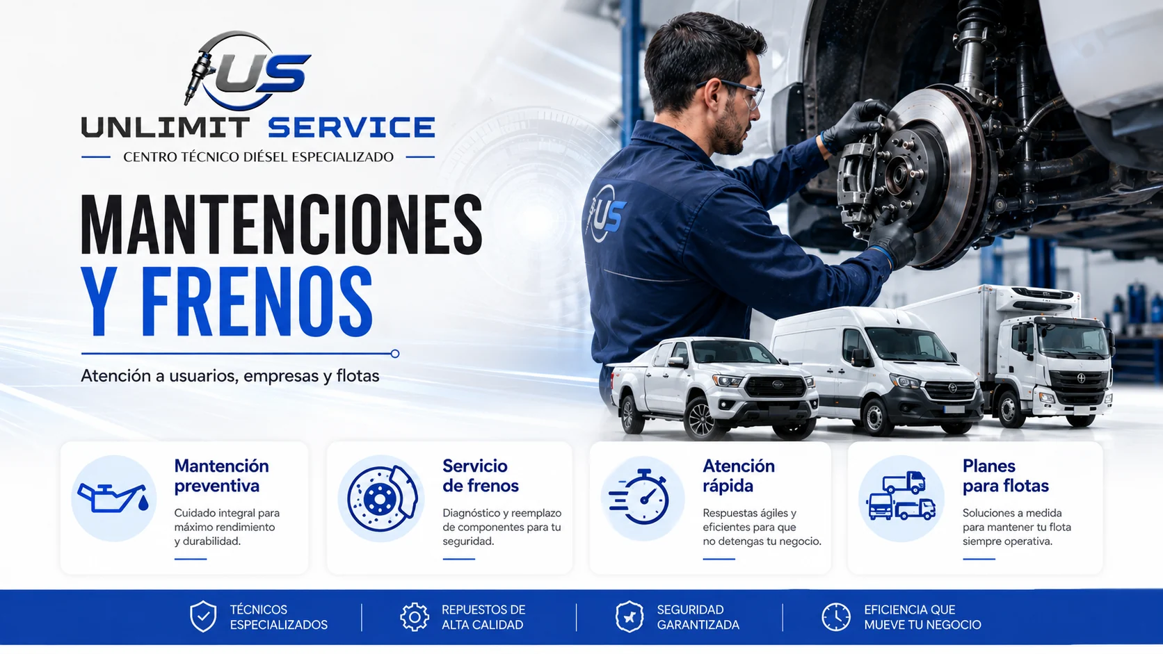 Mantenimiento y servicio para flotas