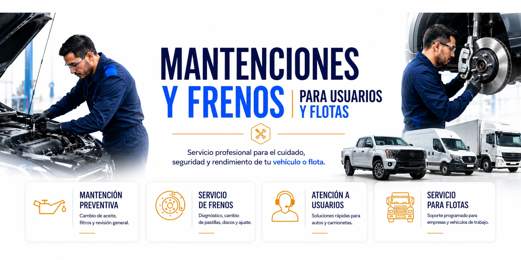 Mantenciones y frenos para usuarios y flotas